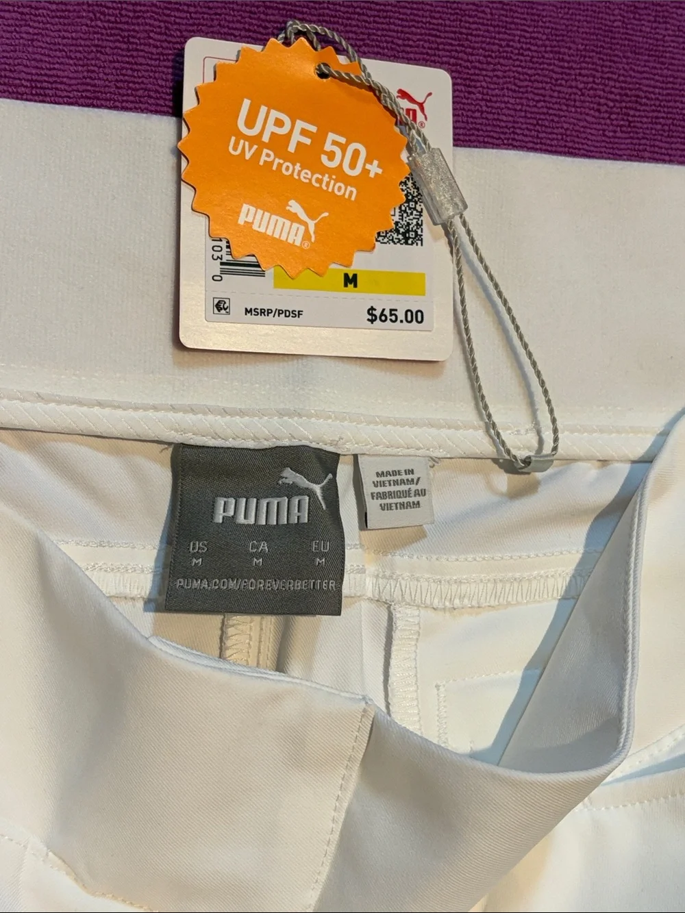 🤍 NWT Puma Women's White 8” Inseam Bermuda/Walking Shorts. Size Medium